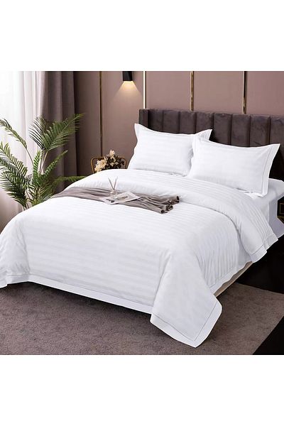 RALEX PUCIOASA POLYCOTTON DAMASK BED LINEN (WHITE)