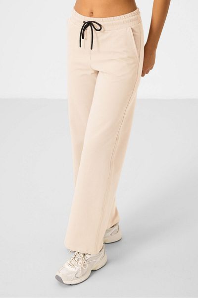 TOMMY LIFE Ecru Stand Collar Zippered Cotton Women's Tracksuit Tunic Set - 95346