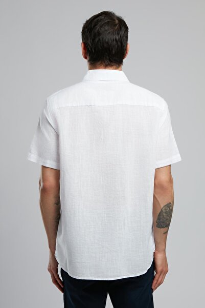 Lee Cooper Andre Men's Short Sleeve Woven Shirt White