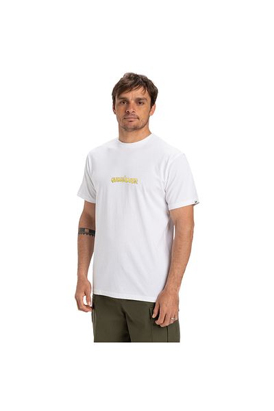 Quiksilver Αρχική Αποσύνδεση Effects Ανδρικό λευκό μπλουζάκι Ανδρικό μπλουζάκι Eqyzt08049