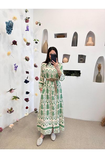 Ranasubaşı Nano Shirt Dress Green
