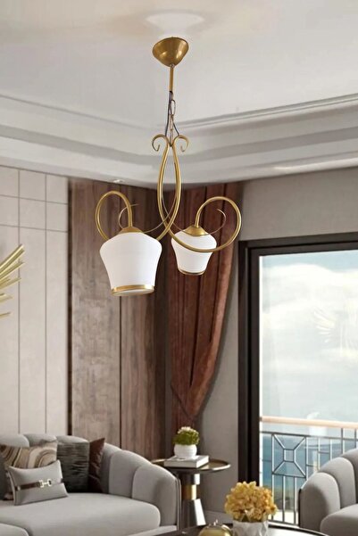 Ömür Avize alya gold kasa 2li avize