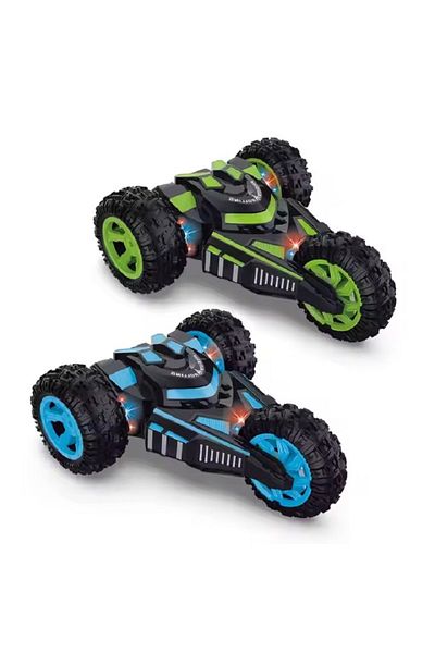 rexa 2.4G 3Wheels Rotation Rolling Remote Control Toys Double Sided Stunt Car