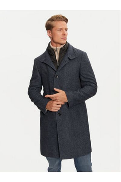 Pierre Cardin Palton de lână pentru bărbați 84001.6103 Bleumarin