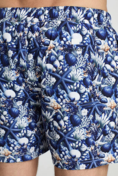 Hemington Navy Blue Quick Dry Swimsuit with Starfish Pattern