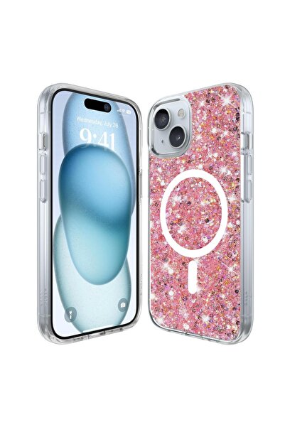 SKYDDAR INNOVATION Θήκη για iPhone 15 Plus, SparkleCase, Θήκη Σιλικόνης με Γκ...