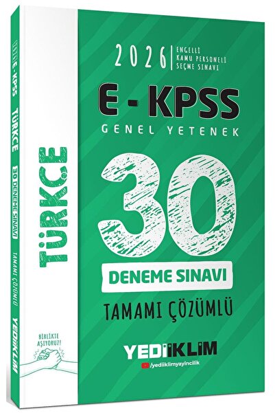 Yediiklim Yayınları 2026 Ekpss Tüm Adaylar Için Genel Yetenek Türkçe Tamamı Ç...