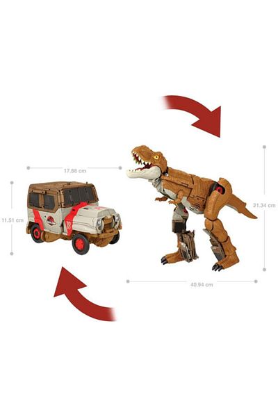 mattel Dinosaur figurine Jurassic World Fierce Changers, Tyrannosaurus Rex 2 in 1