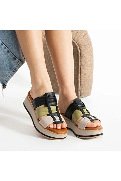 PATRON SHOES Γυναικείες παντόφλες από γνήσιο δέρμα