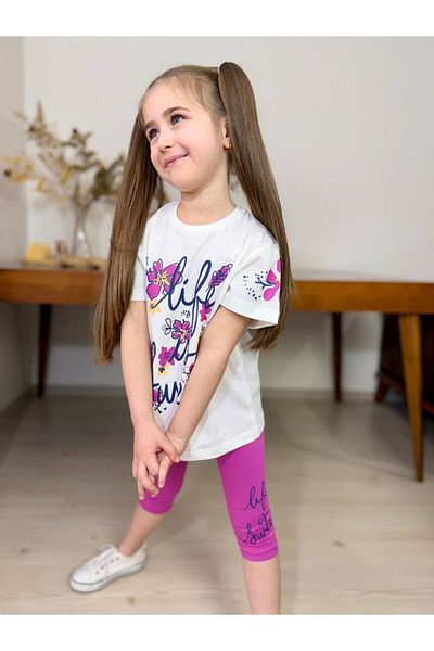 Elidabutik Life Is Sweet Fuchsia Floral Suit