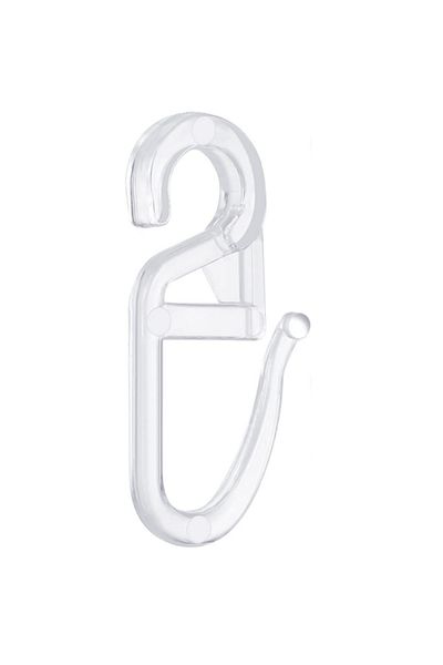 HASEPE Set of 50 curtain hooks Home Sweet Paradise, transparent, plastic