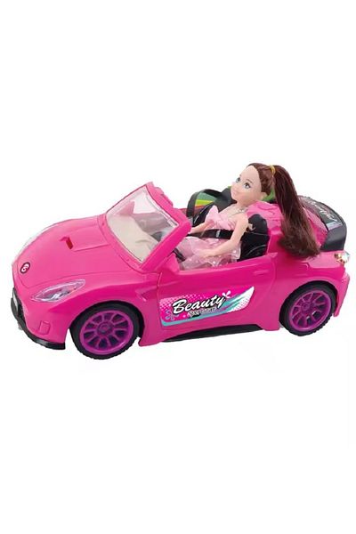 rexa Hot Selling Pink Model Car With 5.5" Doll for Kids High Quality