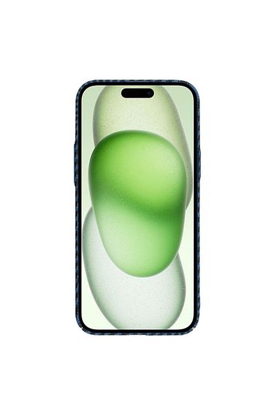 SKYDDAR INNOVATION Case for iPhone 15 Plus, carbon texture, Carbonite FiberShell, Cyan, sticker set