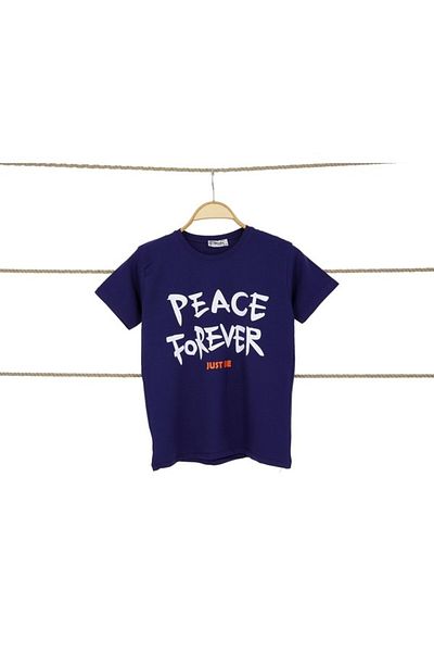 Atabay Kids Atabay 98-05-25 Girls Tshi̇rt Peace Forever Printed 12/16 Years