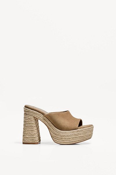 Bershka Jute platform high-heel sandals