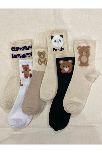 Çorap Kurdu 6 darab színes, mintás, gazdaságos tenisz zokni szett nőknek