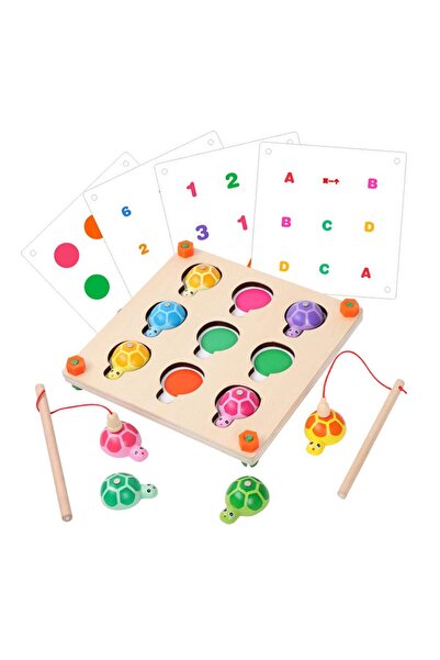 sallma Fishing Game - Frog and Turtle, Wooden, develops dexterity and intelligence