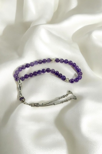 Elifsu Jewelry Ametist Taşı Tesbih Doğal Taş