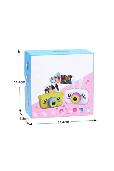 sallma Kids Camera, 1080P 30fps, 20MP, 2.0" LCD, 600 mAh, Games, Timer, Durable ABS/Silicone, Yellow Bunny