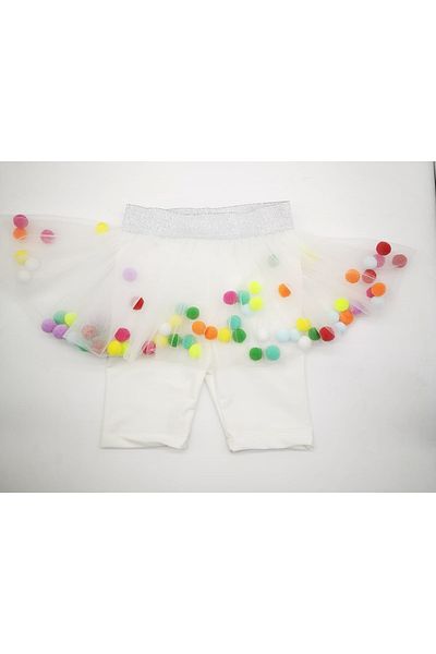 By Piera Leggings pentru fete cu pompon
