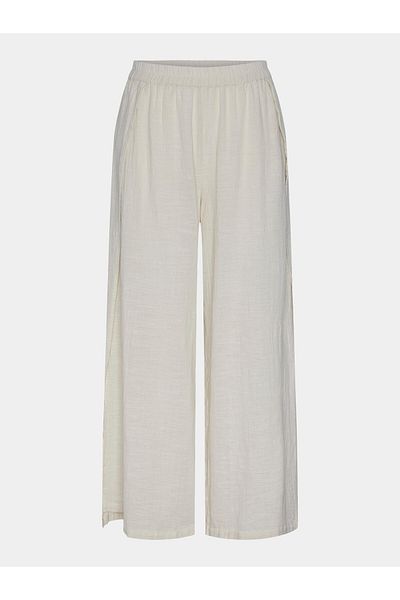 PIECES Pantaloni din material textil pentru femei 17148062 Ecru