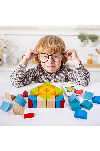 sallma Montessori 3D Wooden Mosaic Game, develops creativity, 3 years+