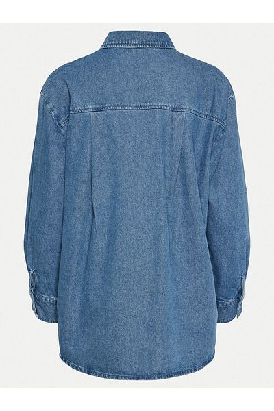 PIECES Cămașă din denim pentru femei 17150991 albastră