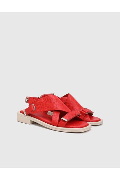 İLVİ Carcee Genuine Floater Leather Red Women