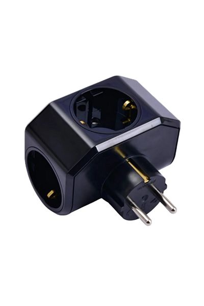 VİKO Black Viko Clover - Grounded Socket
