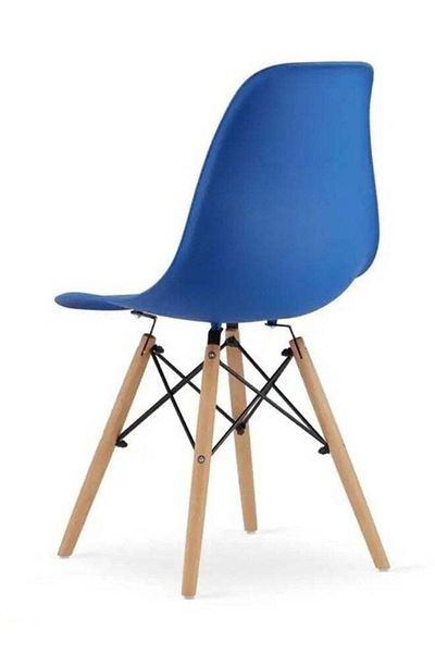 Taimi Pack of 2 Modern Style Plastic Dining Chair Mid Century Modern DSW Chair, Shell Lounge ,Blue