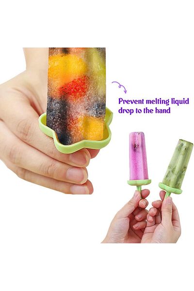 Fyvadio Set de 10 forme de înghețată Fyvadio, silicon, multicolore