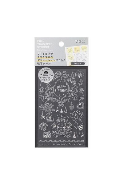 Midori Transfer Foil Sticker Decal - Birthday