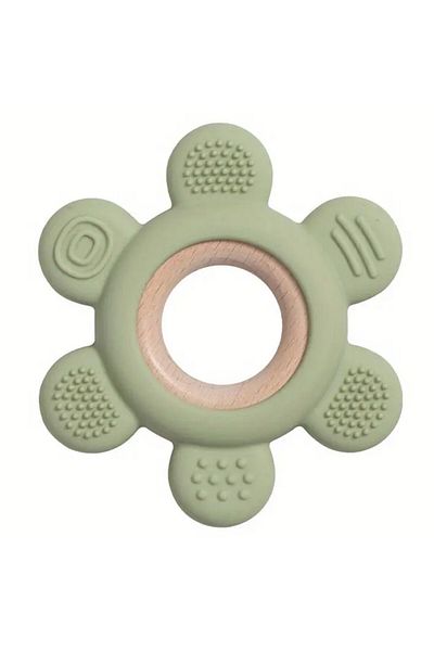 OEM Silicone Teething Toy, Star Shape, BPA Free, Green
