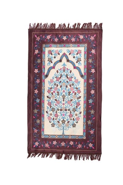 MANASEK Makkah Polyester Prayer Mat (70x110 CM)