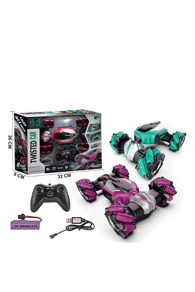 rexa R-C Stunt All-Terrain Double-Sided Car 360 Degree Rotation Durable Plastic Wheels And Cheerful Music