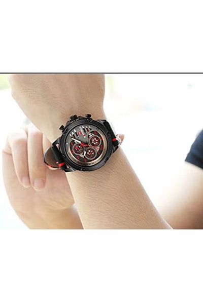 Naviforce Men's Leather Analog Watch