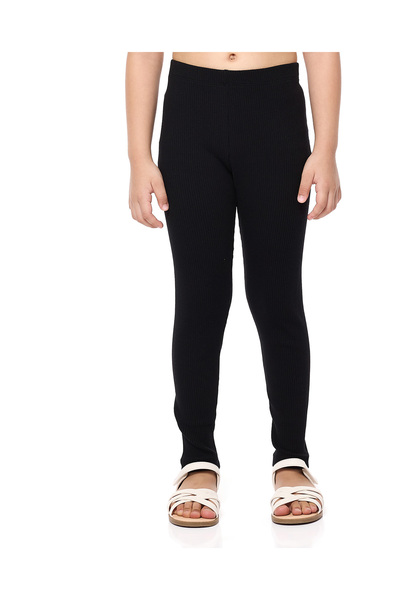 R&B Pack of 2 Ribbed Leggings with Elastic Waist