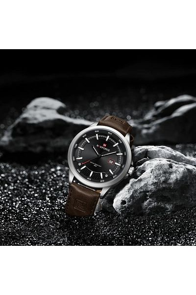 Naviforce Watch for Men High Quality Leather Quartz Watches Mens Fashion Calendar Waterproof Wristwatches