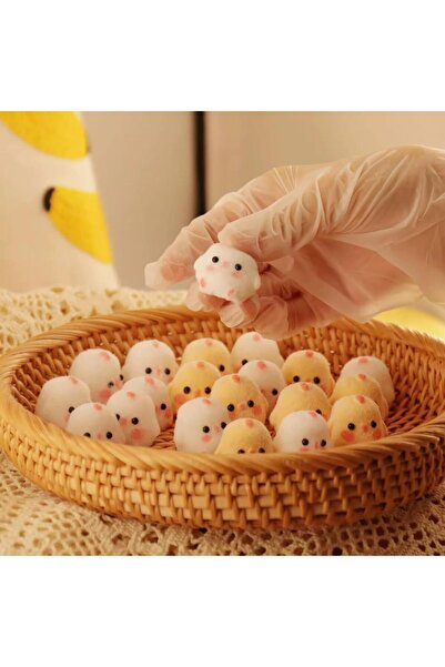 HEY GİDİ GİFT 4'Lü Mini Tavuk Taba Squishy / Minik Tavuk / Civciv Sukuşi / Stress Oyuncağı Sukuşi/Tüylü Oyuncak