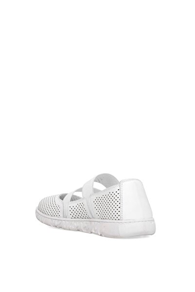 Mammamia D25Ya-645 Women's Genuine Leather Casual Shoes White