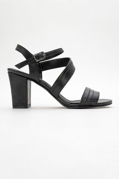 Ataköy Ayakkabı WOMEN'S LEATHER THICK HEEL SHOES