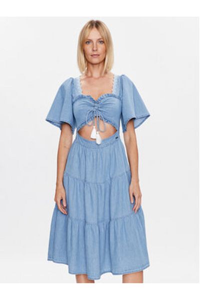 Pepe Jeans Rochie casual pentru femei PL953225 albastră