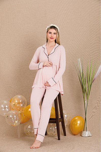 LADY'ES Pink 2-Piece Maternity/Maternity Set