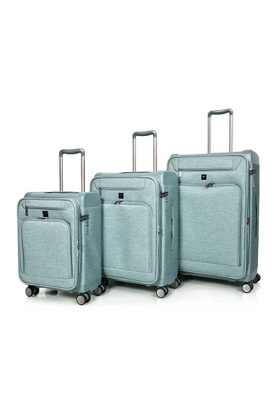 MORANO Murano 3-Piece Fabric and Polycarbonate Luggage Set, 28/24/20 Inch