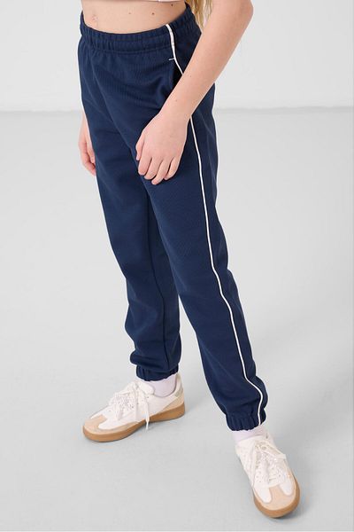 TOMMY LIFE Ecru-Parliament O Neck εμπριμέ με λαστιχένιο παντελόνι Standard Fit για κορίτσια - 75186