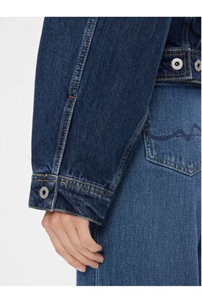 Pepe Jeans Jachetă din denim pentru femei PL402328 bleumarin