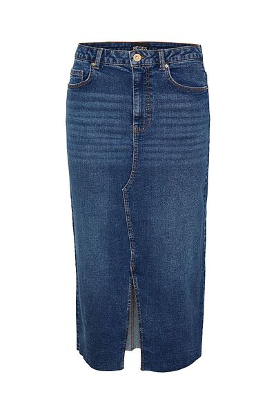 PIECES Fustă din denim pentru femei 17144829 Albastră
