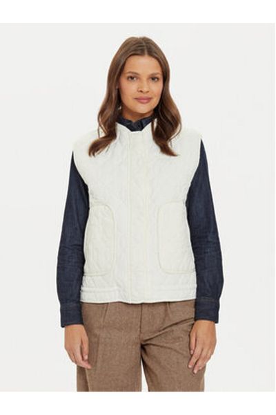 Pepe Jeans Bluză fără mâneci pentru femei PL402426 Ecru