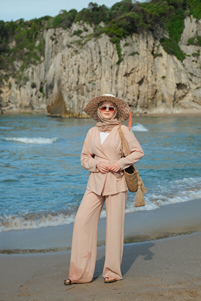 LOCCO Women's Seersucker Suit Mink