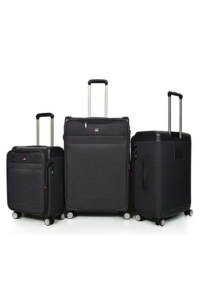 MORANO Murano 3-Piece Fabric and Polycarbonate Luggage Set, 28/24/20 Inch